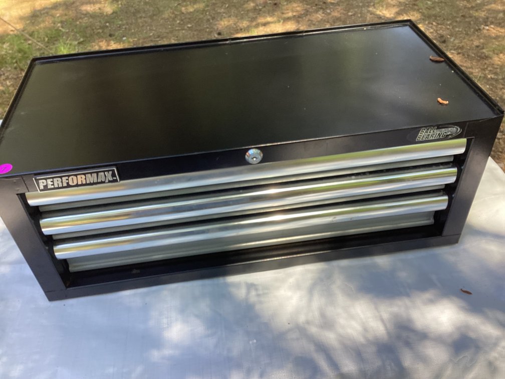 3 DRAWER PERFORMAX NEW TOOL BOX. 26” x 12 1/2” x 10”