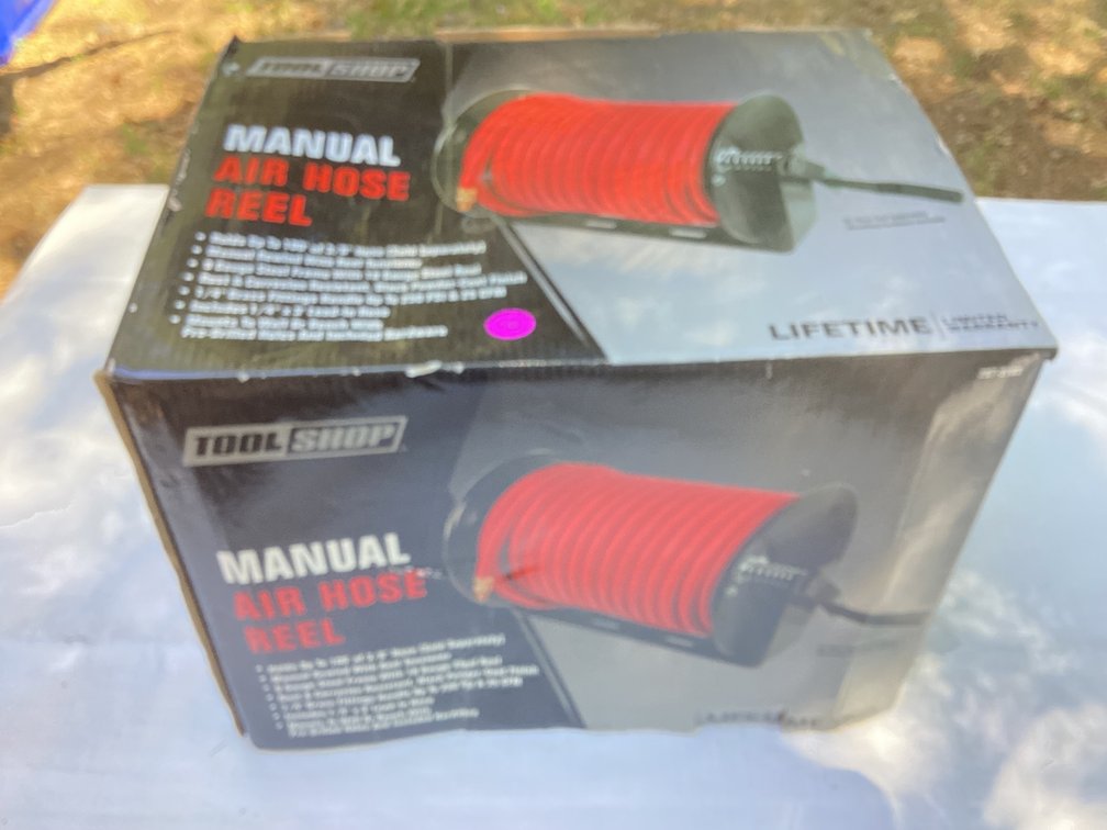 NEW IN BOX TOOL SHOP MANUAL AIR HOSE REEL