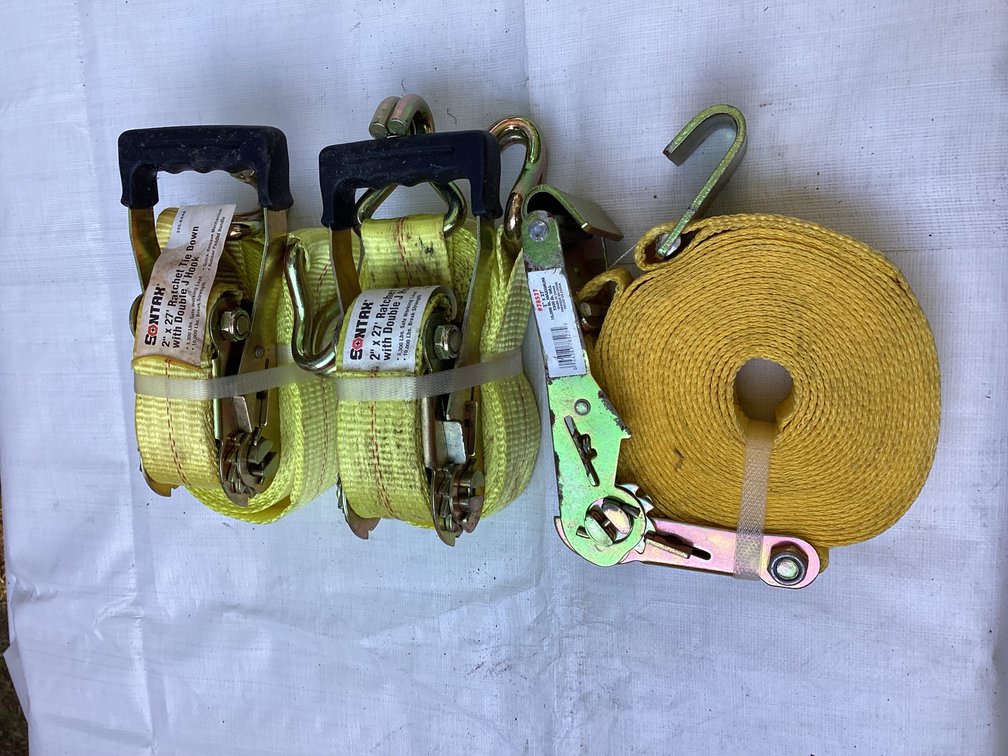3 LIKE NEW RATCHET STRAPS
