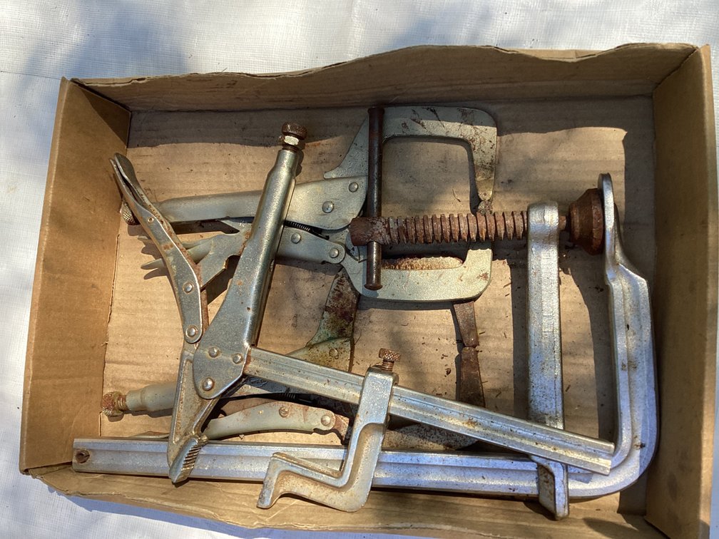 4 LARGE METAL CLAMP TOOLS