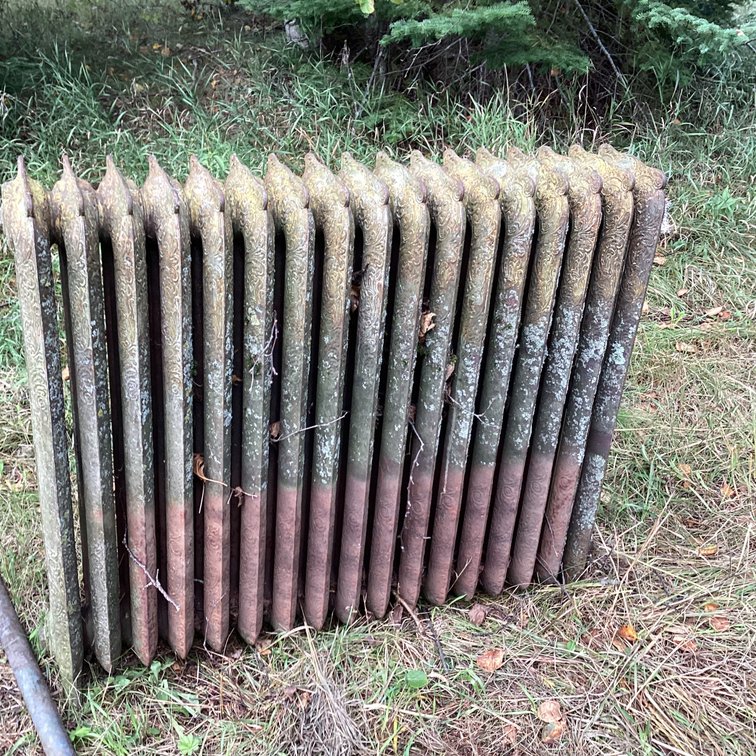 Antique radiator 43” x 36”