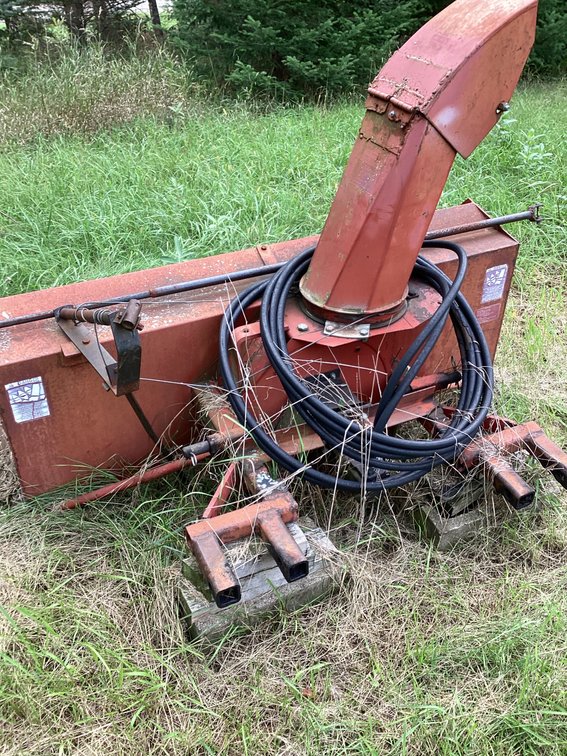 White Farm Equip.snow blower model 5436 . 62” wide