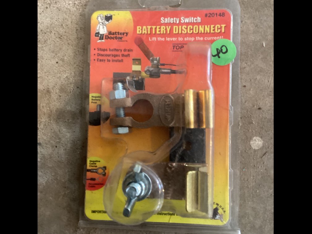Top mount battery disconnect new in box