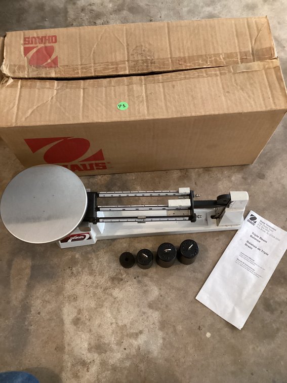 Triple beam Ohaus 700/800 series scale in the box