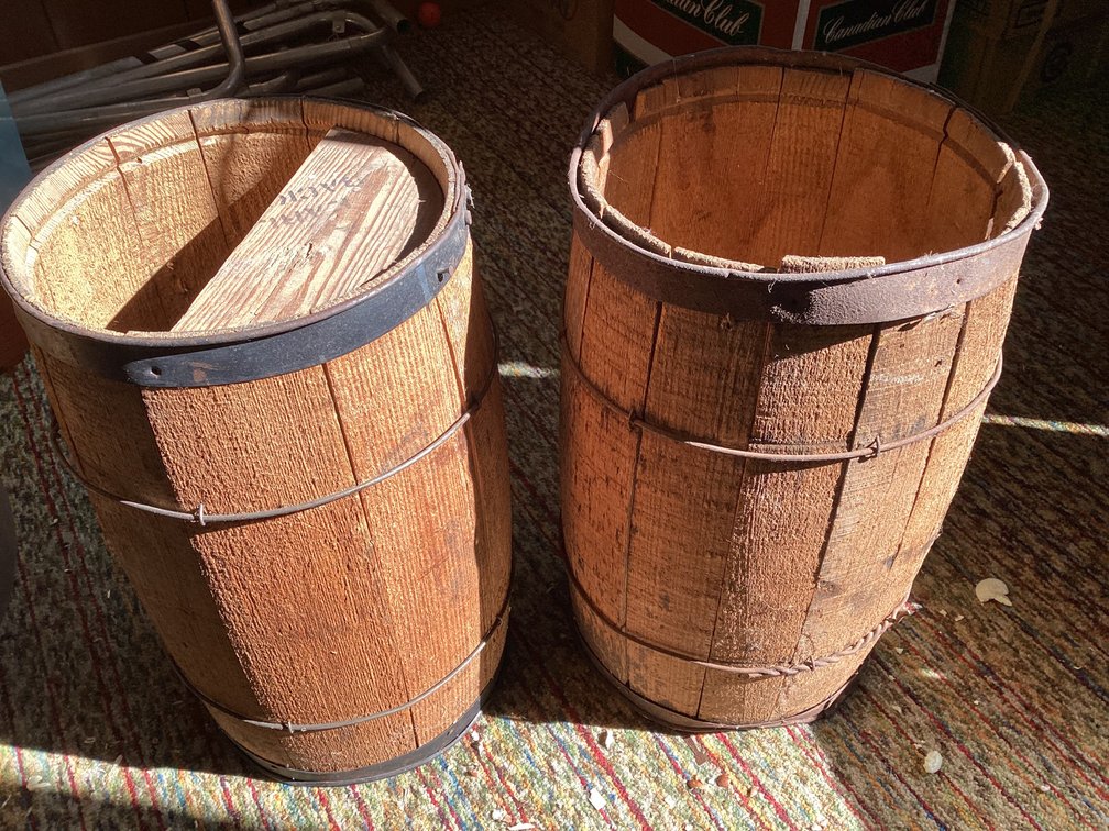 2 old barrels