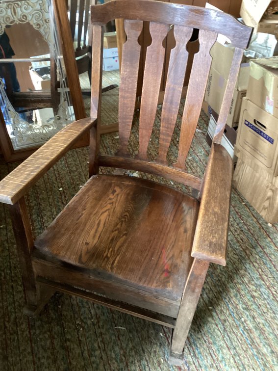 Antique oversize rocking chair