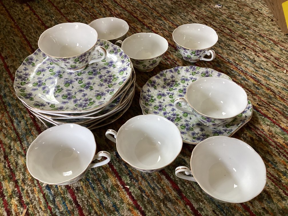 Lefton china cups and plates 8 each