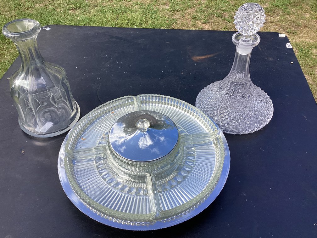 Lazy Susan and liquor dispensers