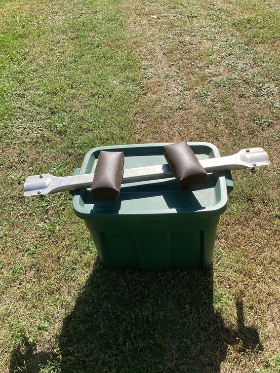 18 gal. Rubbermade tote and canoe carrier