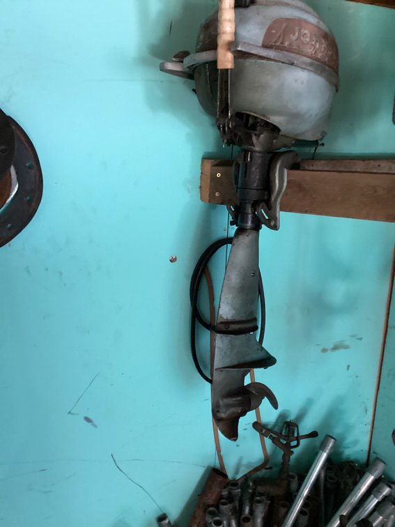 Antique Johnson 5 HP outboard motor