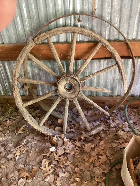 Antique wagon wheel