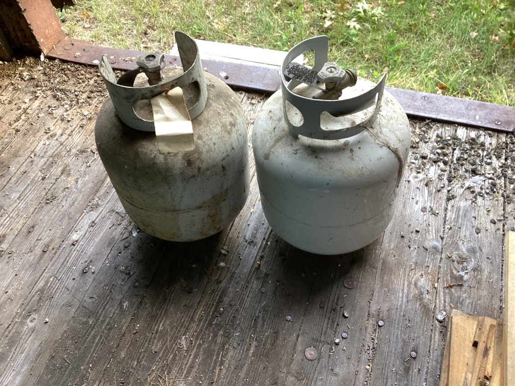 2  @  25 lb propane tanks