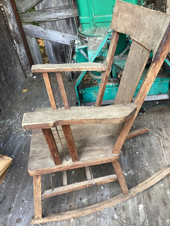 Antique oak rocking chair
