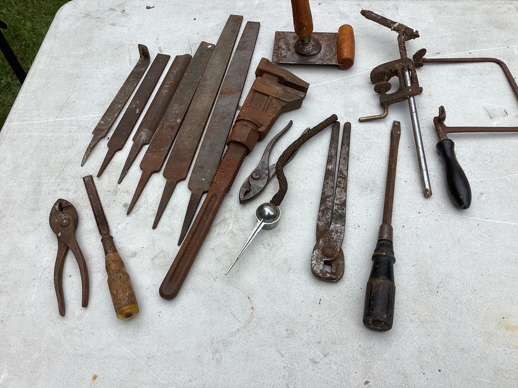 Tools and saw horses
