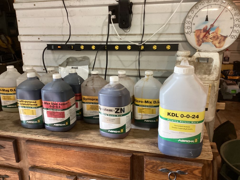Approx 14 gallons plus of liquid fertilizer