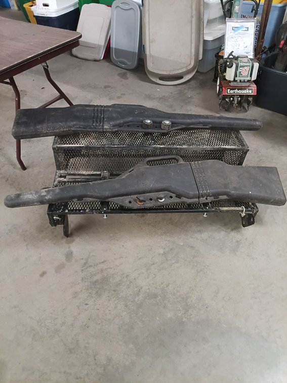 ATV rear drop basket w scabbards
