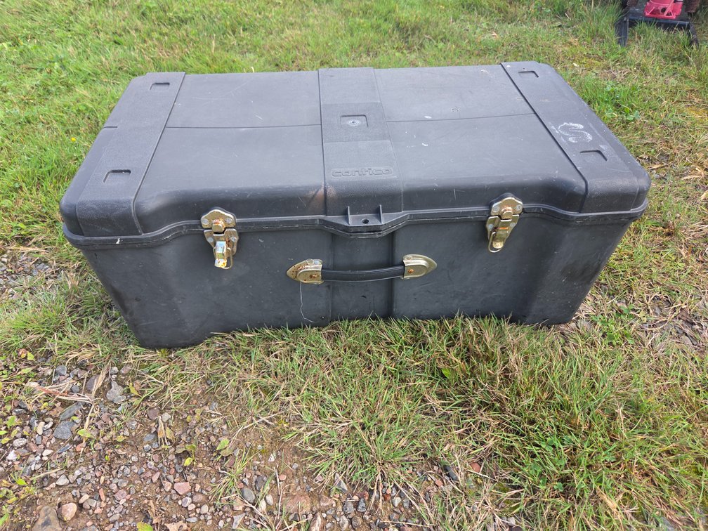 Contico Black Plastic Storage Trunk