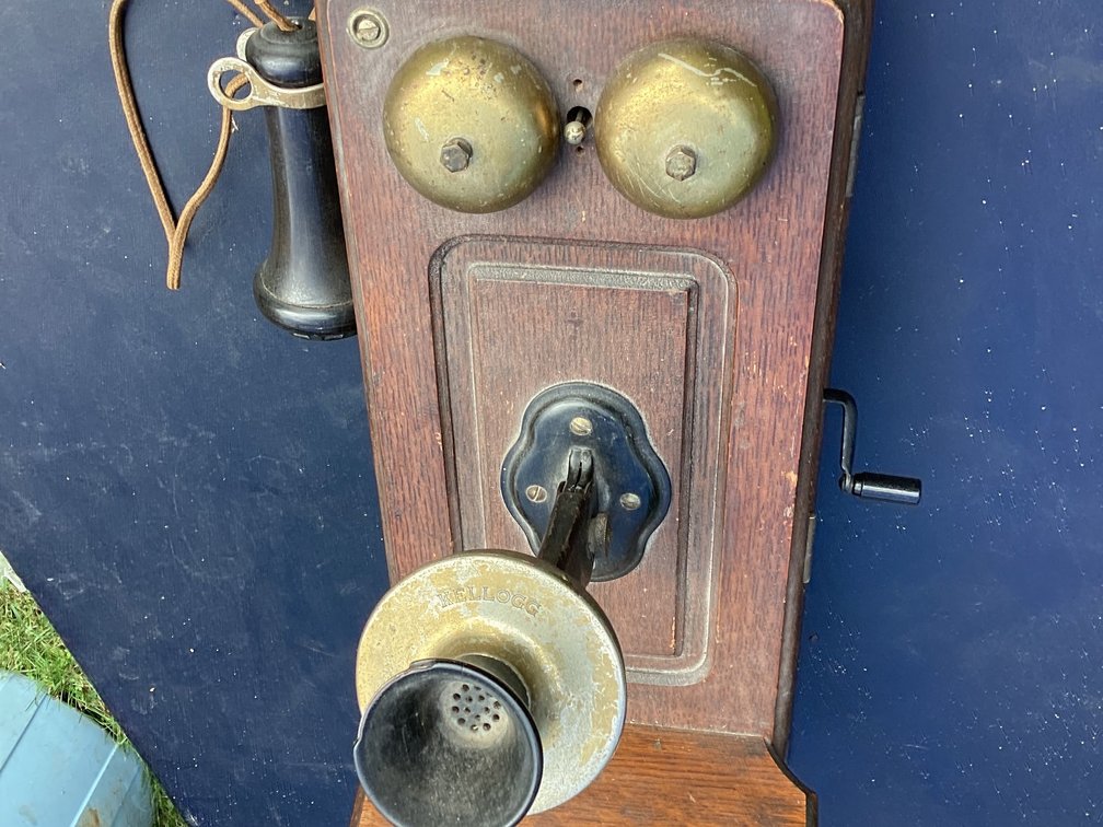 Antique telephone 8”x 25”