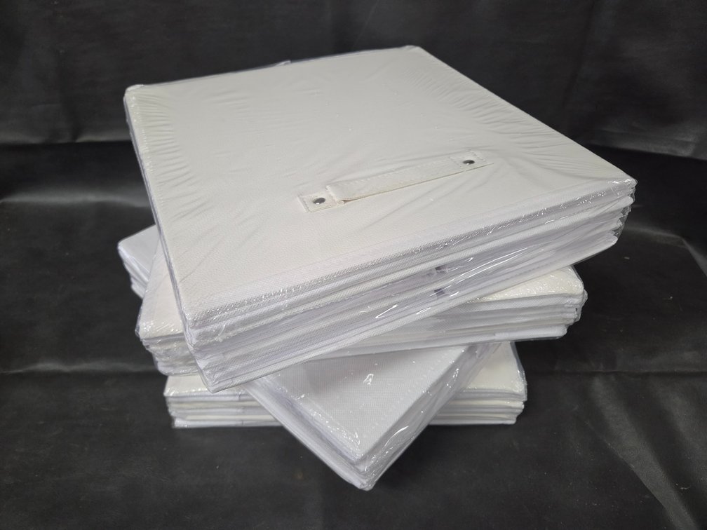 White Foldable Storage Bins