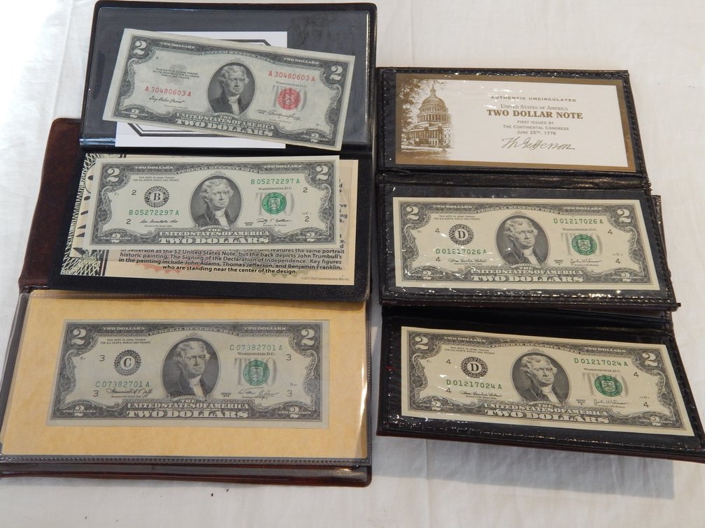 5 pieces of $2 bills