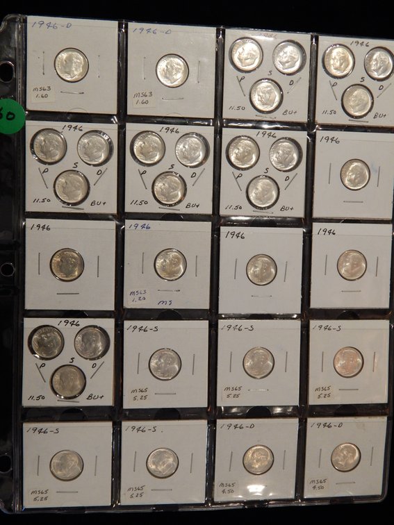 Dealer's Overstock 32 Silver 1946 Dimes