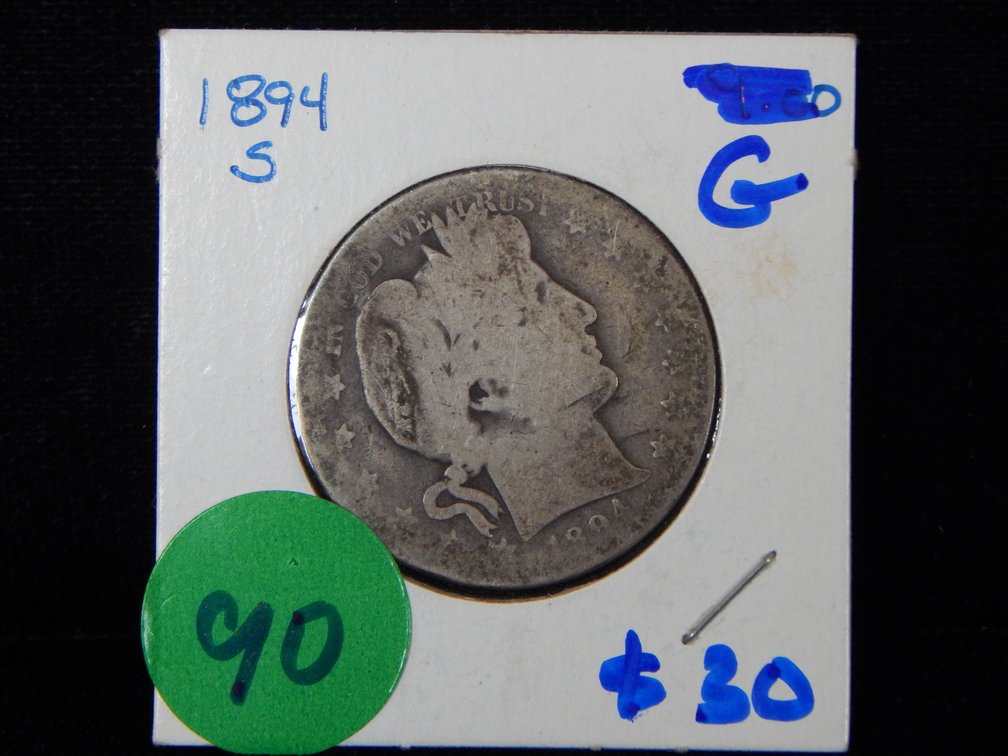 1894-S Barber Half Dollar