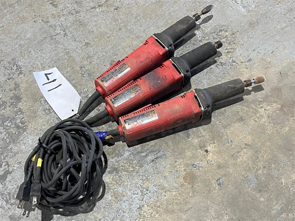 LOT OF THREE MILWAUKEE 2 INCH DIE GRINDERS