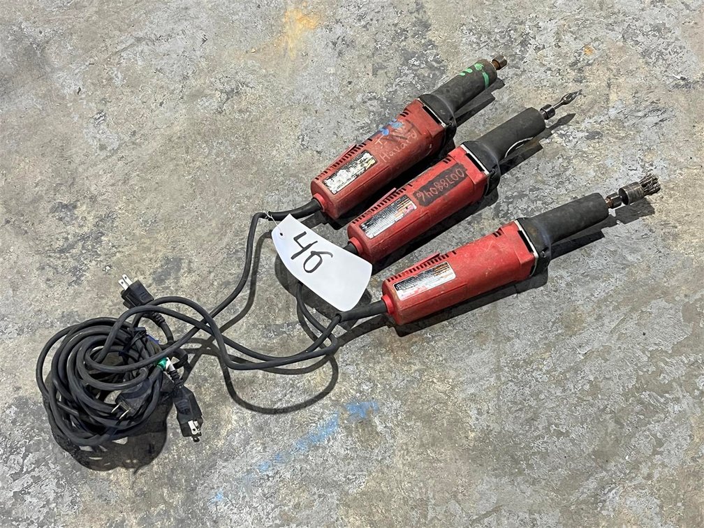 LOT OF THREE MILWAUKEE 2 INCH DIE GRINDERS