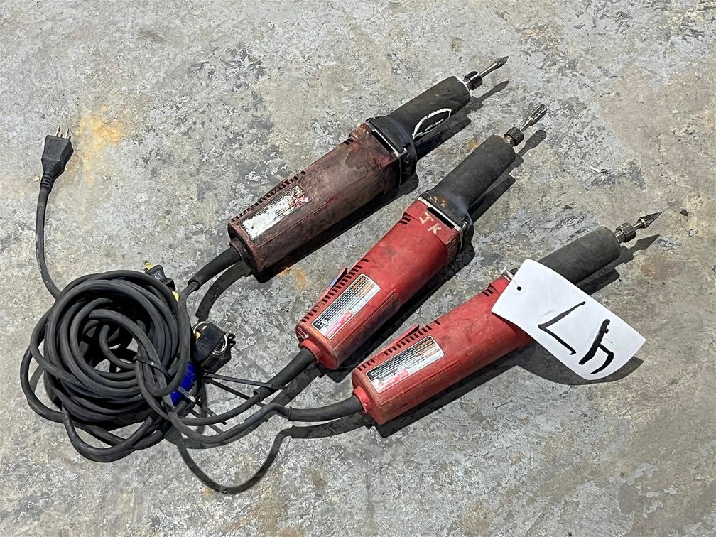 LOT OF THREE MILWAUKEE 2 INCH DIE GRINDERS