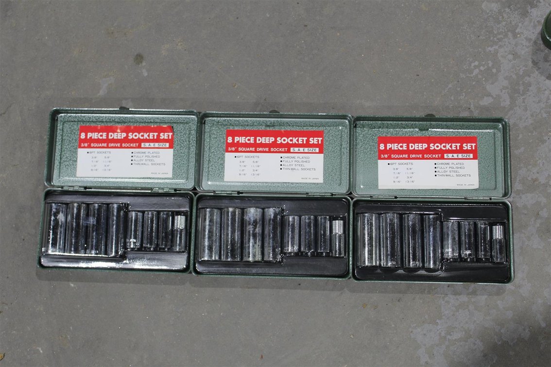 LOT OF THREE DEEP SOCKET SETS 