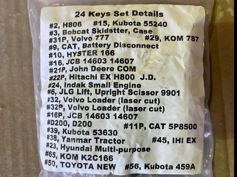 EQUIPMENT KEYS 