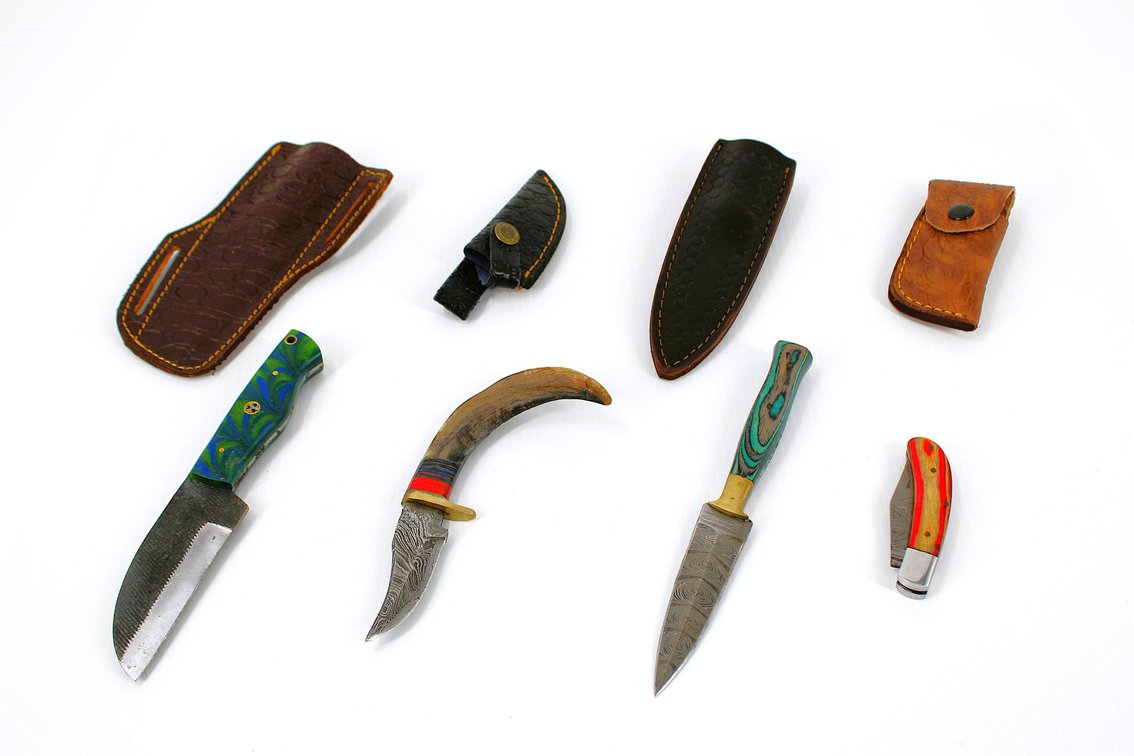 (10) HAND FORGED KNIVES