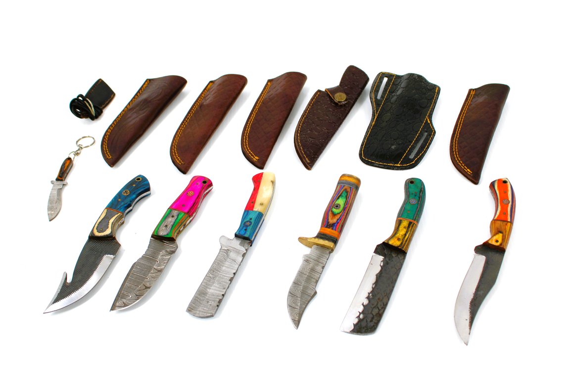 (10) HAND FORGED KNIVES