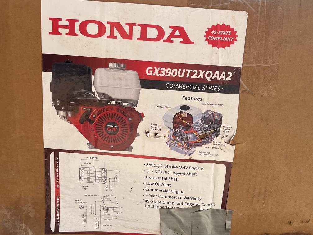 HONDA GX ENGINE APPEARS UNUSED