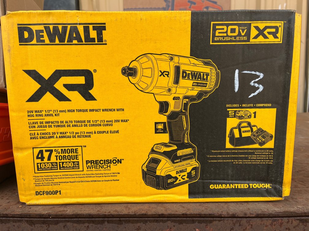 DEWALT XR HIGH TORQUE IMPACT APPEARS UNUSED