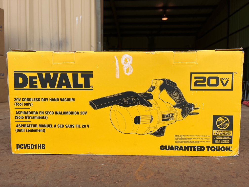 DEWALT CORDLESS DRY HAND VACUUM