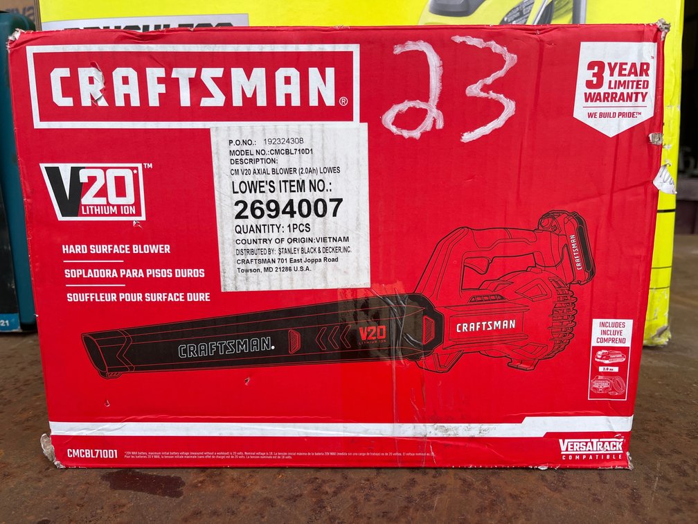 CRAFTMAN HARD SURFACE BLOWER