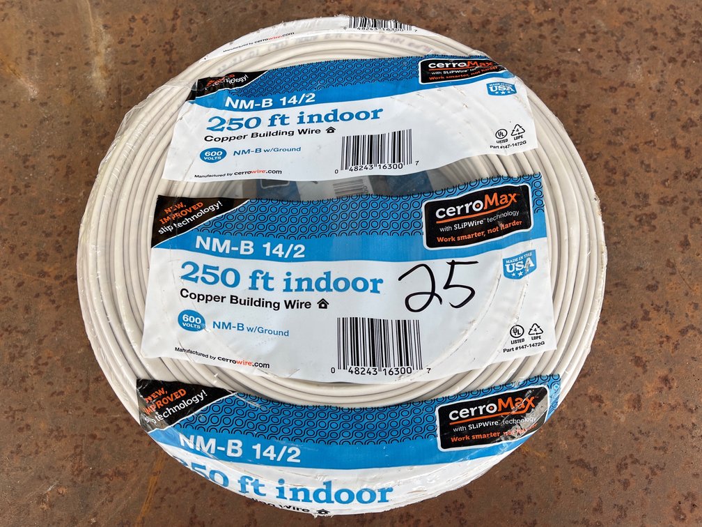 250FT NM B WITH GROUND COOPER WIRE