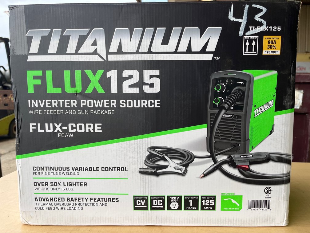 TITANIUM FLUX125 WELDER APPEARS UNUSED