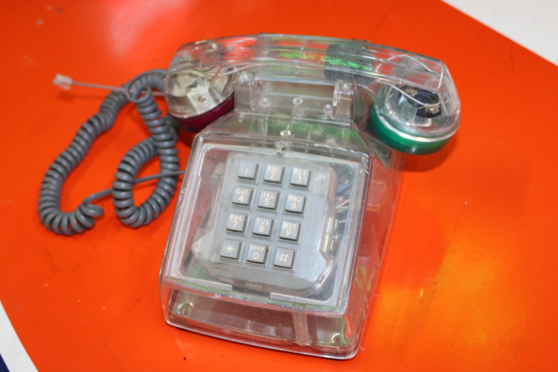 VINTAGE TRANSPARENT TELEPHONE