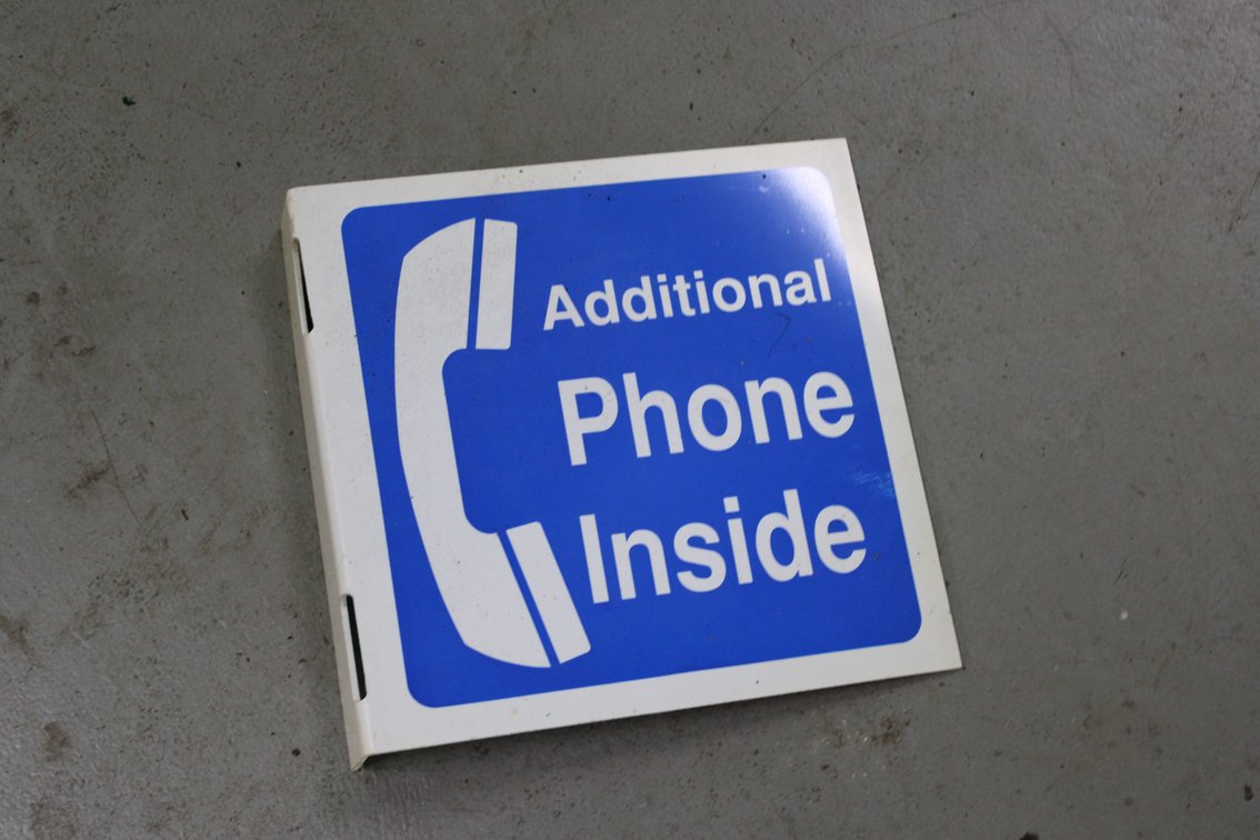 12"X12" ADDITIONAL PHONE INSIDE SIGN