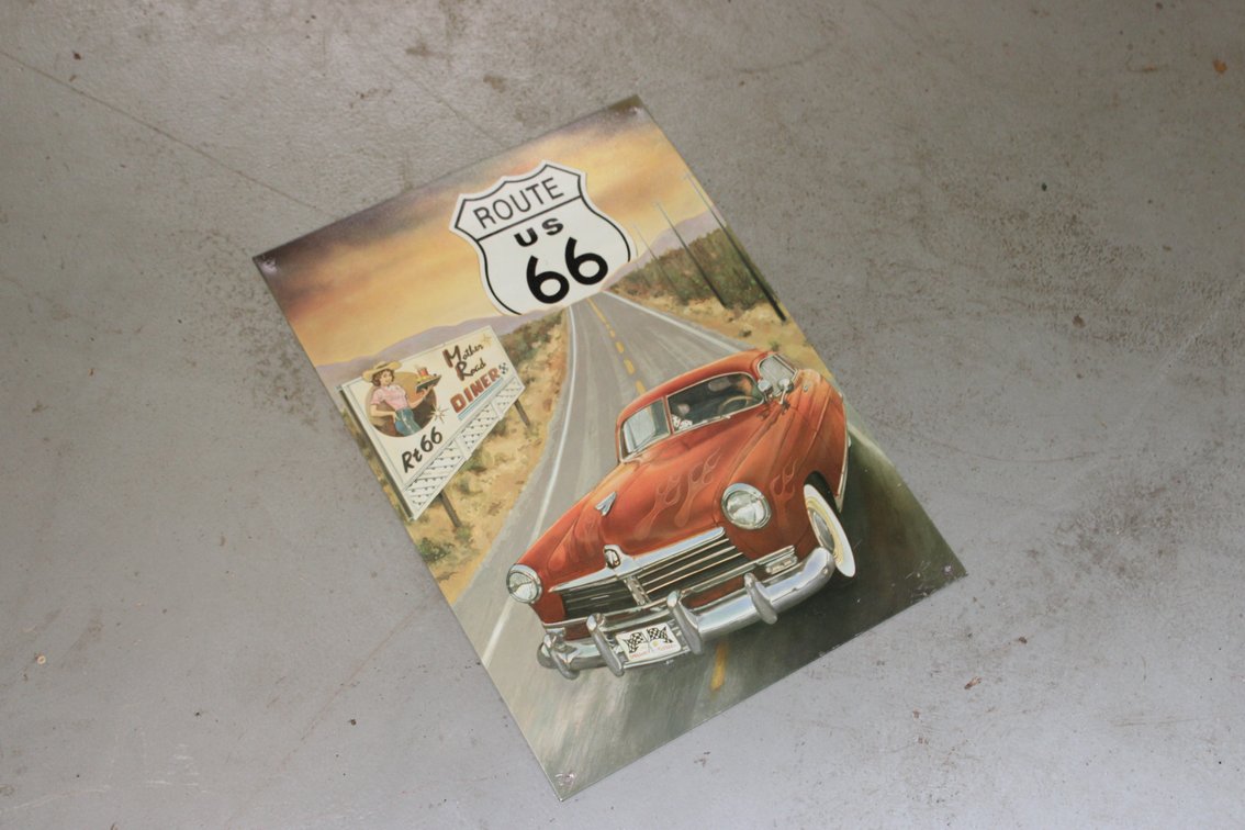 12" X 17" ROUTE 66 AUTOMOTIVE SIGN