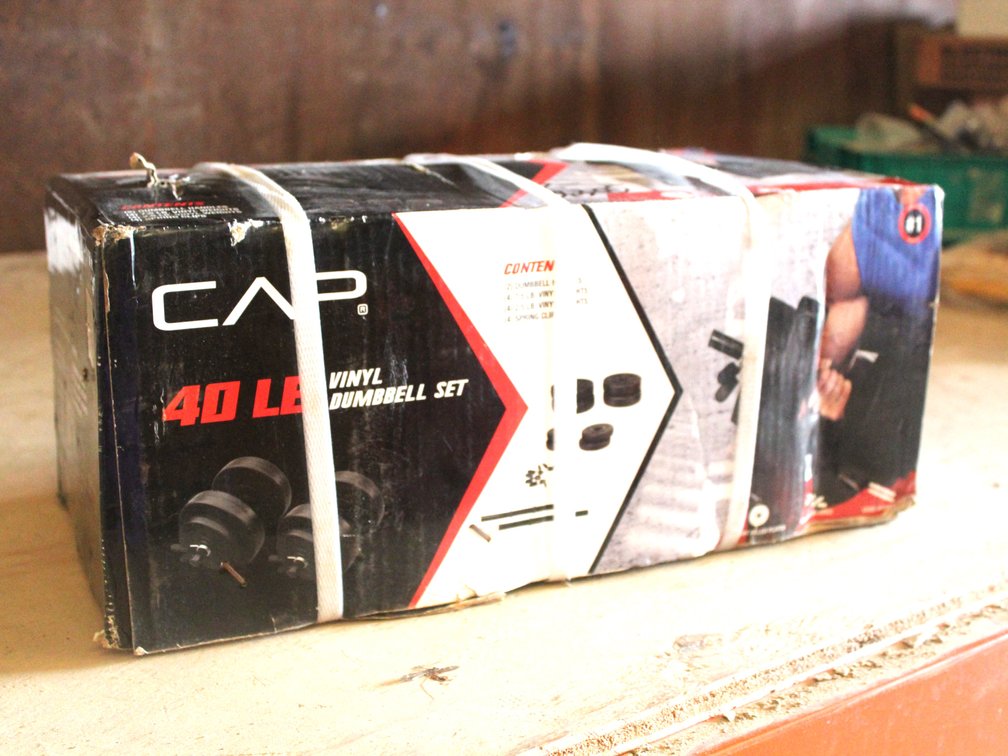 40LB VINYL DUMBELL SET