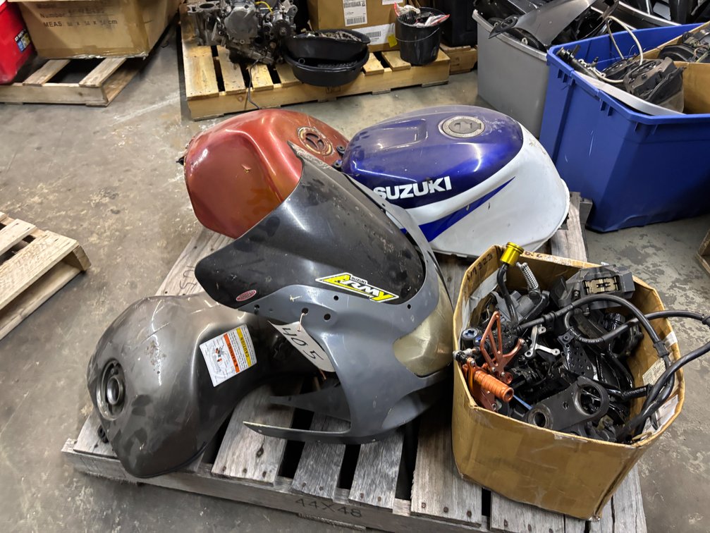 LOT OF MOTORCYCLE PARTS