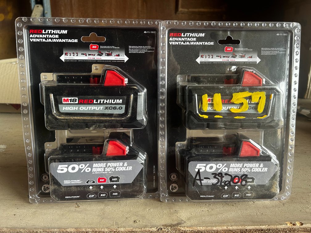 (2) PACKS OF POWERTOOL BATTERIES