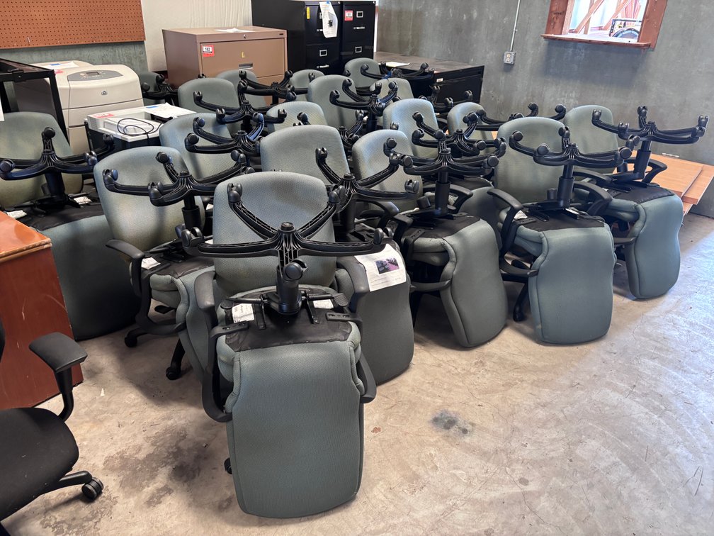 Green Rolling Chairs - Quanity of 36