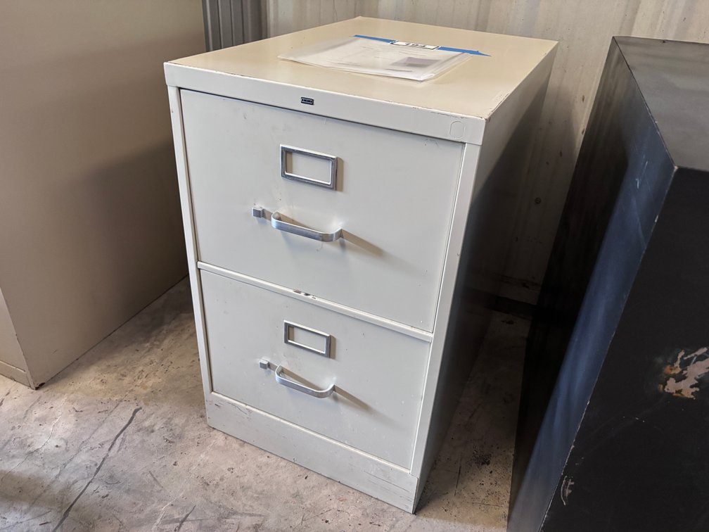 Two drawer file cabinet