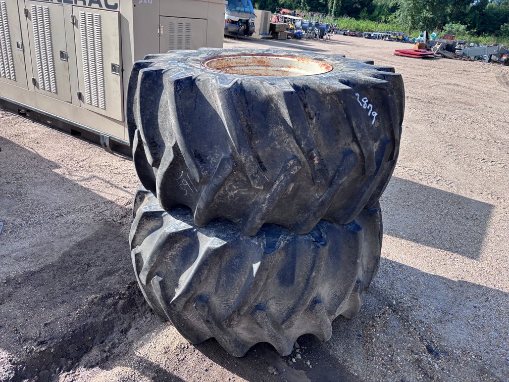 PAIR OF TRACTOR TIRES, 24.5-32