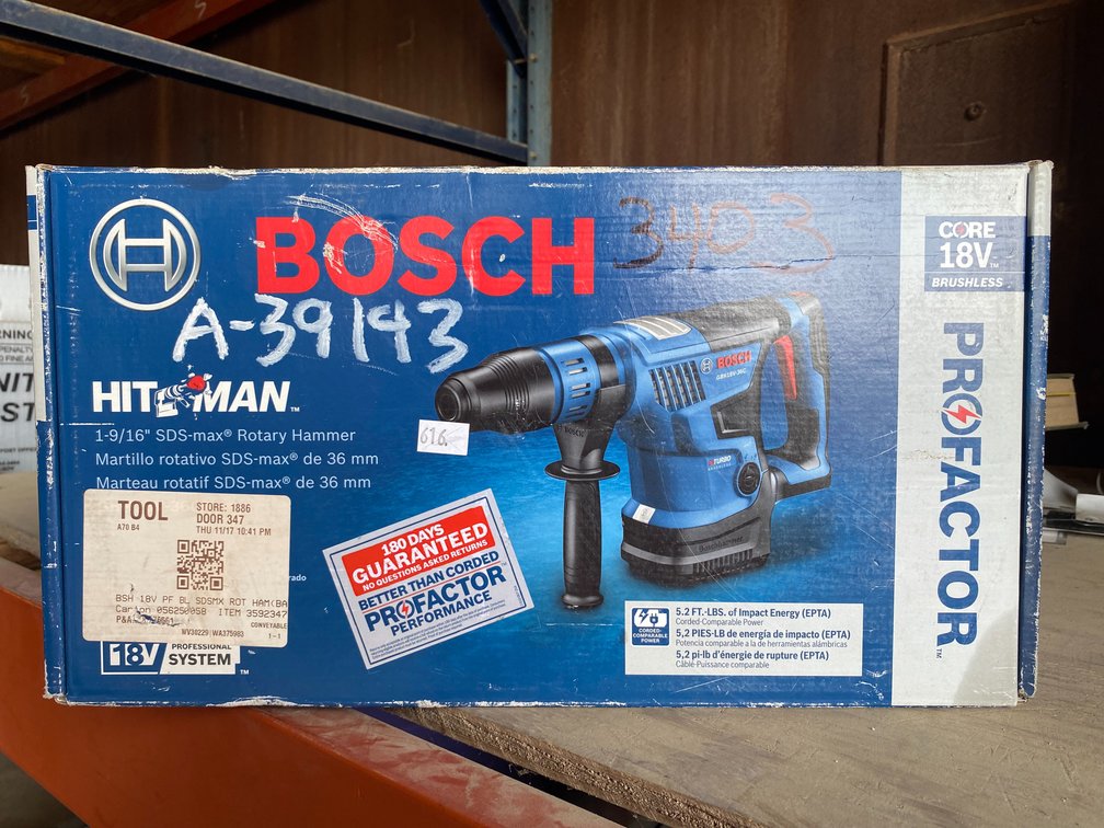 BOSCH HITMAN SDS-MAX ROTARY HAMMER