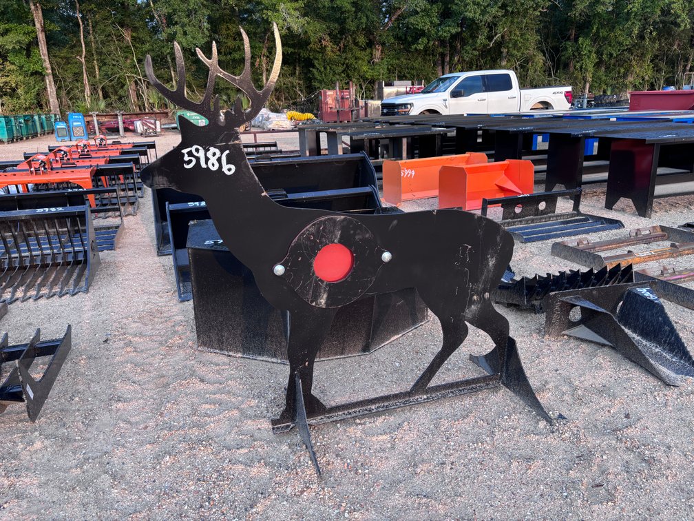 3/8 in. AR500 Steel Deer Shooting Target With Heart Flapper